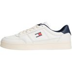 Tommy Hilfiger Tjm The Greewich New Ess Erkek Spor Ayakkabı, Ecru/Dark Night Navy, 45