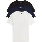 Tommy Hilfiger TJM XSLIM 3PACK TEE EXT Erkek T-shirt, Black/Dark Night Navy/Ecru, L