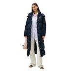 TOMMY HILFIGER TJW ALASKA GRID DWN MXI COAT EXT Kadın Dış Giyim, Mavi, M