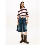 Tommy Hilfiger TJW Armalı Çizgili Yumuşak Kadın Beyaz Kazak DW0DW21679YBH