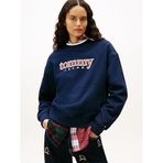 Tommy Hilfiger TJW Boxy Bisiklet Yaka Kazak, XS, DW0DW22565, Gece Mavisi, kadın
