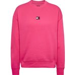 Tommy Hilfiger TJW BXY BADGE CREW EXT Kadın Sweatshirt, Pembe, XS