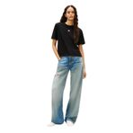 TOMMY HILFIGER TJW BXY BADGE TEE EXT Kadın T-shirt, Black, M