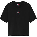 TOMMY HILFIGER TJW BXY BADGE TEE EXT Kadın T-shirt, Black, S
