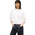 Tommy Hilfiger TJW BXY SH SCRIPT LABEL HOODIE Kadın Sweatshirt, Ecru, XS