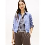 Tommy Hilfiger TJW Crop Bisiklet Yaka Hırka, XS, DW0DW22030, Mavi, Kadın