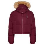 Tommy Hilfiger TJW CRP ALASKA FAUX FUR HOOD Kadın Ceket, Mor, XL