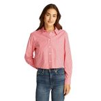 Tommy Hilfiger TJW CRP RLX POPLIN SHIRT Kadın Gömlek, Kırmızı, L