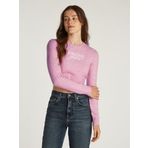 Tommy Hilfiger TJW CRP SCRIPT SWEATER EXT Kadın Kazak, Pembe, M