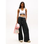 Tommy Hilfiger TJW CRP TAPE BRA TOP Kadın T-shirt, Ecru, S