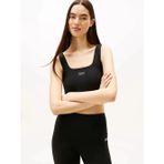 Tommy Hilfiger TJW Dar Kesim Kısa Gümüş Rengi Yazı Baskılı Kadın Siyah T-shirt DW0DW21564BDS
