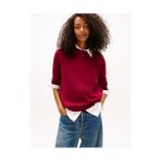 Tommy Hilfiger Tjw Essential Bisiklet Yaka Kazak - Vişne