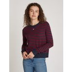 Tommy Hilfiger TJW ESSENTIAL CREW NECK SWEATER Kadın Kazak, Mavi, XS
