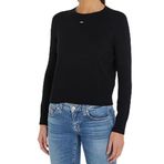 Tommy Hilfiger TJW ESSENTIAL CREW NECK SWEATER Kadın Kazak, Siyah, M
