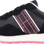 Tommy Hilfiger TJW EVA RUNNER MAT MIX ESS Kadın Spor Ayakkabı, Siyah, 41