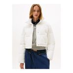Tommy Hilfiger TJW Kadife Şişme Kadın Beyaz Mont DW0DW21658YBH