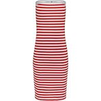 Tommy Hilfiger Tjw Logo Tape Stripe Tube Dress Kadın Elbise, Kirmizi, Xs