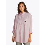 Tommy Hilfiger TJW OVS BADGE OXFORD SHIRT EXT Kadın Gömlek, Pembe, S
