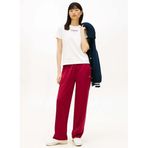 TOMMY HILFIGER TJW REG ESSENTIAL LOGO 2 TEE EXT Kadın T-shirt, Ecru, S