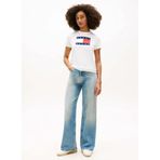 Tommy Hilfiger TJW REG TJ FLAG SS TEE T-Shirts Kadın WHITE XL
