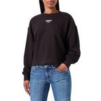 Tommy Hilfiger TJW RLX CRP Ess Logo Crew Siyah Kadın Sweatshirt