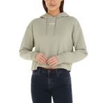 Tommy Hilfiger Tjw Rlx Crp Ess Logo Hoodıe Gri Kadın Sweatshirt