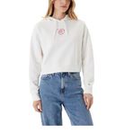Tommy Hilfiger TJW RLX CRP HEART HOODIE Sweatshirt, XL, DW0DW21408, Beyaz, kadın