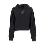 Tommy Hilfiger TJW RLX CRP HEART HOODIE Sweatshirt, XS, DW0DW21408, Siyah, kadın