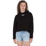 Tommy Hilfiger Tjw Rlx Essential Logo Hoodie Siyah Kadın Sweatshirt
