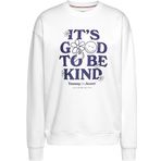 Tommy Hilfiger Tjw Rlx Novelty 1 Crew Beyaz Kadın Sweatshirt