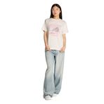 Tommy Hilfiger TJW RLX TONAL TROPICS TEE Kadın T-shirt, Beyaz, S
