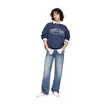 Tommy Hilfiger TJW RLX VARSITY CREW Kadın Sweatshirt, Mavi, S