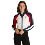 Tommy Hilfiger TJW RWB COLORBLOCK CARDIGAN EXT Kadın Kazak, Beyaz, M