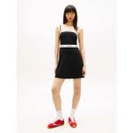 Tommy Hilfiger Tjw Şerit Detaylı İnce Askılı Mini Kadın Siyah Elbise Dw0dw22337bds