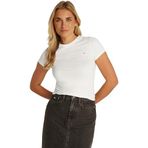 Tommy Hilfiger TJW SLIM C-NECK TEE T-Shirts Kadın WHITE XL