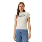 Tommy Hilfiger TJW SLIM ESSENTIAL LOGO TEE EXT Kadın T-shirt, Bej, S