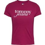 Tommy Hilfiger TJW SLIM ESSENTIAL LOGO TEE EXT Kadın T-shirt, Kırmızı, S