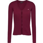 Tommy Hilfiger TJW TECH RIB CARDIGAN Kadın Kazak, Mor, XS
