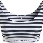 Tommy Hilfiger Tjw Ultr Crp Logo Mavi Taping Top Kadın T-shirt