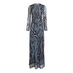 Tommy Hilfiger TJW ZEBRA MAXI KNIT DRESS Kadın Elbise, Mavi, S