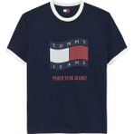 Tommy Hilfiger Tommy Hılfıger Erkek Marka Logolu Günlük Kullanıma Uygun Lacivert T-Shirt DM0DM22537 C1G - XL