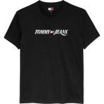 Tommy Hilfiger Tommy Hılfıger Erkek Marka Logolu Günlük Kullanıma Uygun Siyah T-Shirt DM0DM22548 Bds - XL