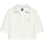 TOMMY HILFIGER TOMMY HILFIGER Kadın Marka Logolu Günlük Kullanıma Uygun Beyaz1 Gömlek DW0DW22596 YBL
