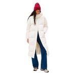 TOMMY HILFIGER TOMMY HILFIGER Kadın Marka Logolu Kapitone Dikişli Kapüşonlu Günlük Kullanıma Uygun Bbeyazz Mont DW0DW21977 YBH