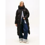 Tommy Hilfiger Tommy Hılfıger Kadın Marka Logolu Kapitone Dikişli Kapüşonlu Günlük Kullanıma Uygun Siyah Mont DW0DW21977 Bds - XL