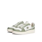 Tommy Hilfiger Tommy Jeans Retro Basket Spor Ayakkabı, 42, TJM RETRO BASKET, Yeşil, Erkek