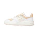 Tommy Hilfiger Tommy Jeans Retro Basket Tonal Deri Spor Ayakkabı, 39, EN0EN02606AB9, Bej, Kadın