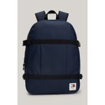 Tommy Hilfiger Unisex Marka Logolu Şık Görünüşlü Deri Gündelik Kullanıma Uygun Lacivert Sırt Çantası AM0AM11961-C1G