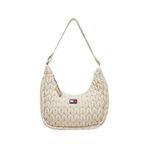 Tommy Hilfiger Urban Kapitone Omuz Çantası, Standart, AW0AW17546, Bej, Kadın