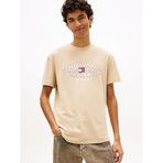Tommy Hilfiger Waving Flag Regular Fit T-shirt, M, DM0DM22520, Açık Altın, Erkek